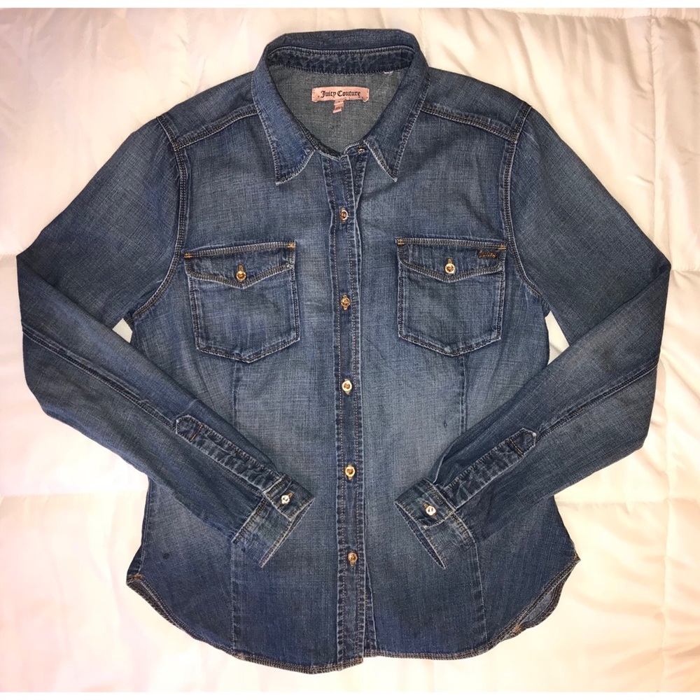 Juicy Couture Denim Top Size L